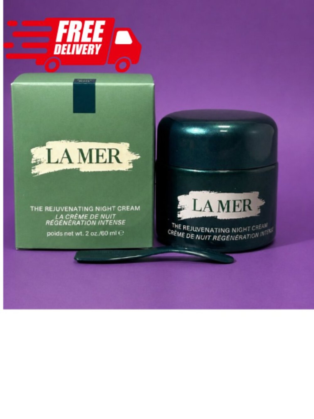 La Mer The Rejuvenating Night Cream 2 oz / 60ml Luxury Anti-Aging Moisturizer